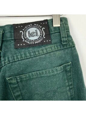Rare 90s Vintage Lei Forest Green high waisted Jeans
